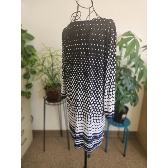 CJ banks Long Sleeve Polka Dot top in Black and White - Picture 4 of 8